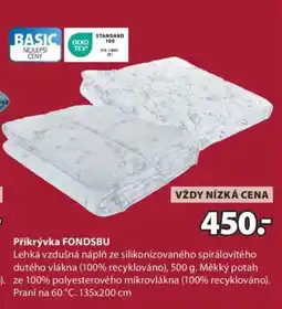 JYSK Přikrývka FONDSBU nabídka
