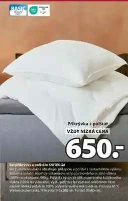 JYSK Set přikrývky a polštáře KVITEGGA nabídka