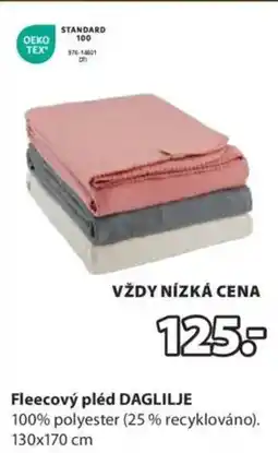 JYSK Fleecový pléd DAGLILJE nabídka