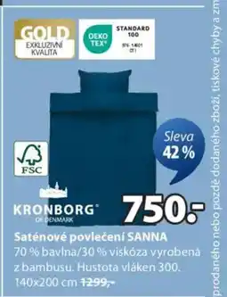 JYSK Saténové povlečení SANNA nabídka