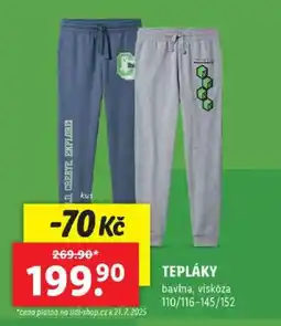 Lidl Tepláky nabídka