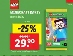 Lidl LEGO Minecraft karty nabídka