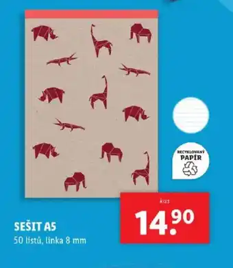 Lidl Sešit A5 nabídka