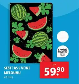 Lidl Sešit a5 s vůní melounu nabídka