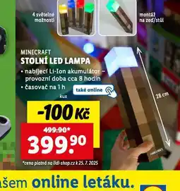 Lidl Stolní led lampa nabídka