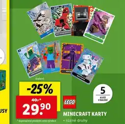 Lidl Minecraft karty nabídka