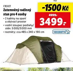Lidl Zatemněný rodinný stan pro 4 osoby nabídka