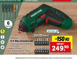 Lidl 4v aku šroubovák nabídka