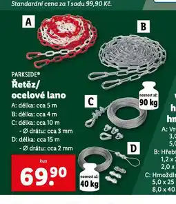 Lidl Řetěz / ocelové lano nabídka