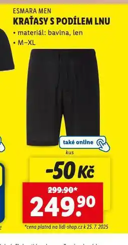 Lidl Kraťasy s podílem lnu nabídka