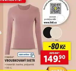 Lidl Vroubkovaný svetr nabídka