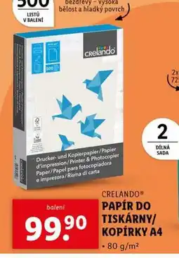 Lidl Papír do tikárny / kopírky a4 nabídka