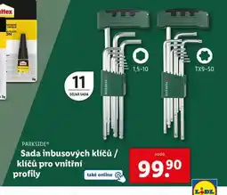 Lidl Sada imbusových klíčů / klíčů pro vnitřní profily nabídka