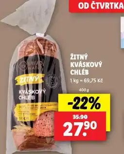 Lidl Žtitný kváskový chléb nabídka