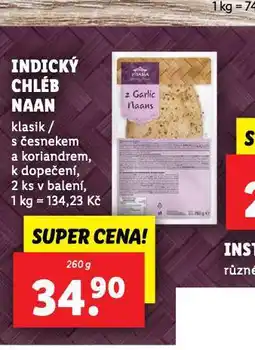 Lidl Indický chléb naan nabídka