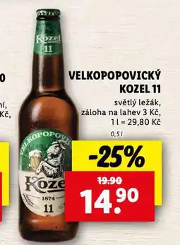 Lidl Pivo velkopopovický kozel 11 nabídka