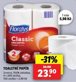 Lidl Floralys toaletní papír nabídka