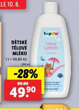 Lidl Lupilu tělové mléko nabídka