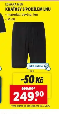 Lidl Kraťasy s podílem lnu nabídka