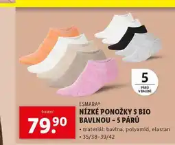 Lidl Nízké ponožky s bio bavlnou nabídka