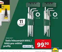 Lidl Sada imbusových klíčů / klíčů pro vnitřní profily nabídka