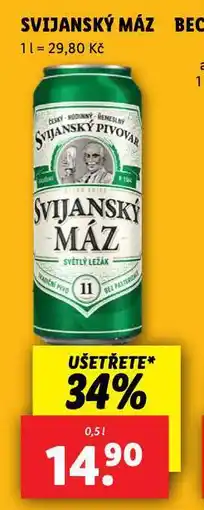 Lidl Pivo svijanský máz nabídka