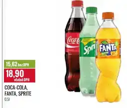 Ratio COCA-COLA, FANTA, SPRITE nabídka