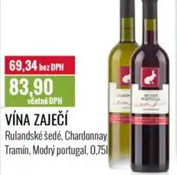 Ratio VÍNA ZAJEČÍ Rulandské šedé, Chardonnay Tramín, Modrý portugal nabídka