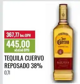 Ratio TEQUILA CUERVO Reposado 38% nabídka