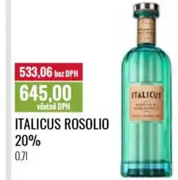 Ratio Italicus rosolio 20% nabídka