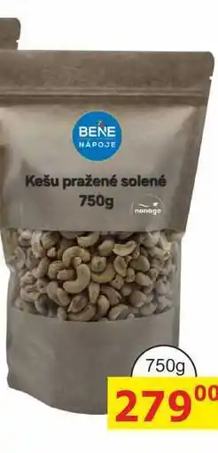 BENE Nápoje Kešu pražené solené 750g nabídka