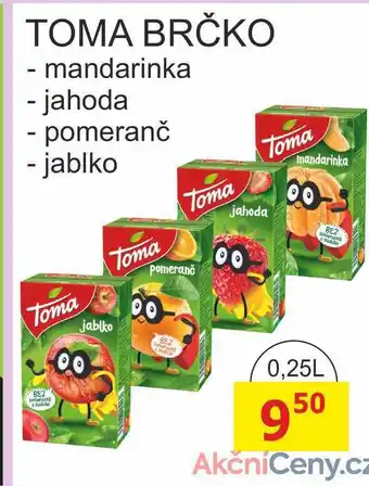 BENE Nápoje TOMA BRČKO 0,25L nabídka