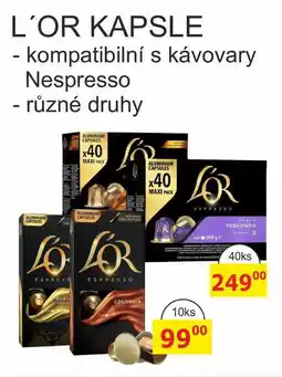 BENE Nápoje L'OR KAPSLE - kompatibilní s kávovary Nespresso - různé druhy 10ks nabídka