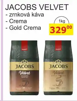 BENE Nápoje JACOBS VELVET - zrnková káva 1kg nabídka