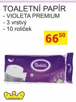 BENE Nápoje VIOLETA PREMIUM TOALETNÍ PAPÍR - 3 vrstvý - 10 roliček nabídka