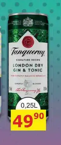 BENE Nápoje Tanqueray LONDON DRY GIN & TONIC 0,25L míchaný nápoj nabídka