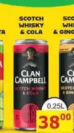 BENE Nápoje CLAN CAMPBELL SCOTCH WHIT COLA 0,25L míchaný nápoj nabídka