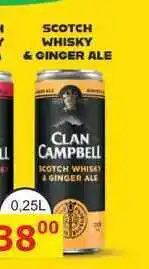 BENE Nápoje CLAN CAMPBELL SCOTCH WHIT GINGER ALE 0,25L míchaný nápoj nabídka