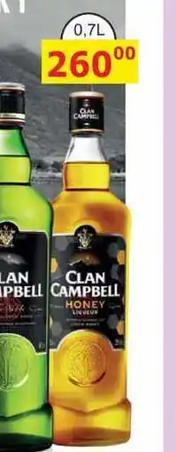 BENE Nápoje Clan Campbell HONEY LIQUEUR 0,7l nabídka