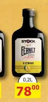 BENE Nápoje STOCK FERNET CITRUS 0,2L nabídka