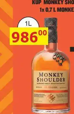 BENE Nápoje MONKEY SHOULDER BLENDED MALT SCOTCH WHISKEY 1L nabídka