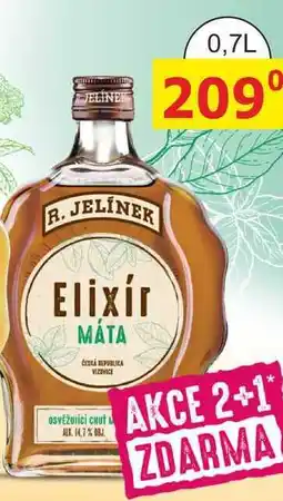 BENE Nápoje R. JELÍNEK Elixír MÁTA 14,7% 0,7l nabídka