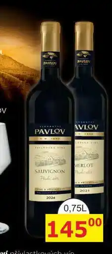 BENE Nápoje PAVLOV MERLOT 0,75L nabídka