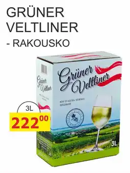 BENE Nápoje Grüner Veltliner 3L nabídka