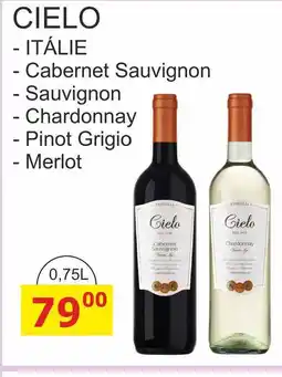 BENE Nápoje CIELO - ITÁLIE - Cabernet Sauvignon 0,75l nabídka