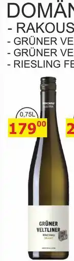 BENE Nápoje DOMÄNE WACHAU GRÜNER VELTLINER 0,75L nabídka