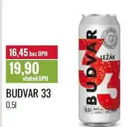 Ratio BUDVAR 33 0,5l nabídka