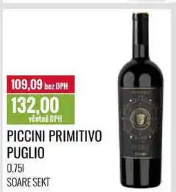Ratio PICCINI PRIMITIVO PUGLIO 0,75l nabídka