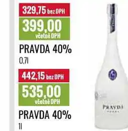 Ratio PRAVDA 40% 0,7l, 1l nabídka