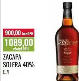 Ratio ZACAPA SOLERA 40% 0,7l nabídka